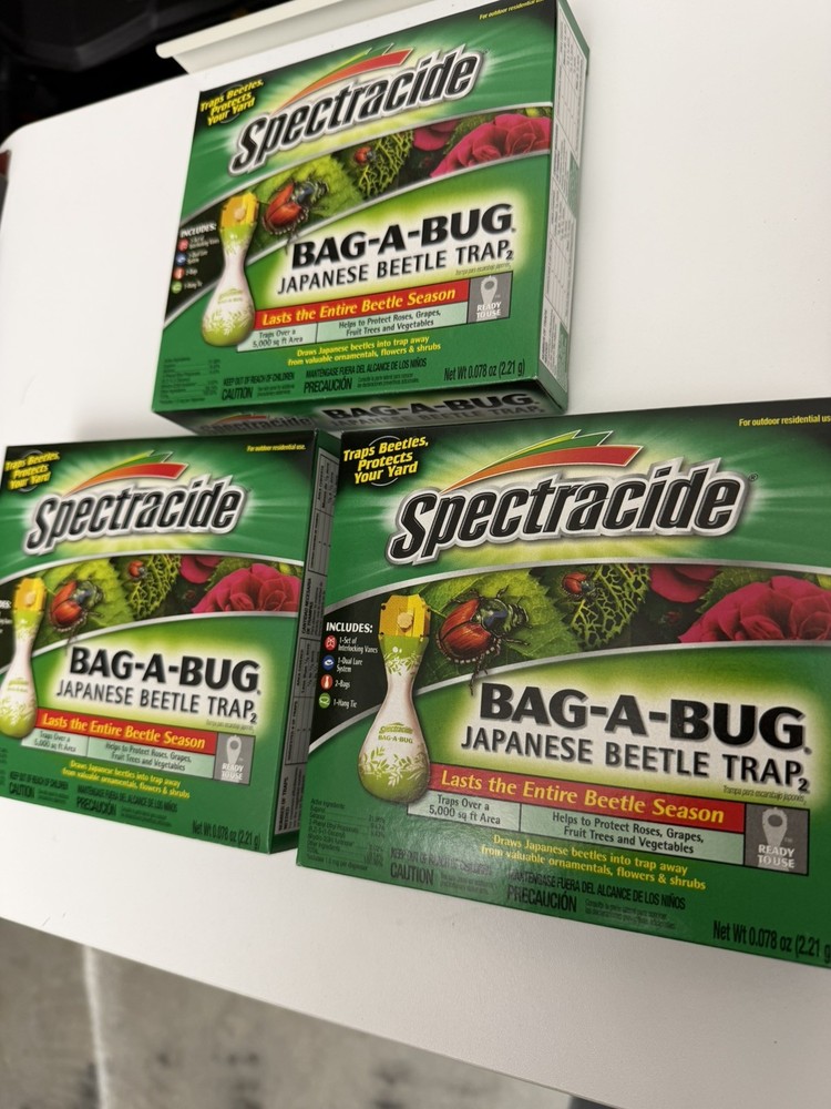 3 Pack Spectracide Bag A Bug Japanese Beetle Trap 16901