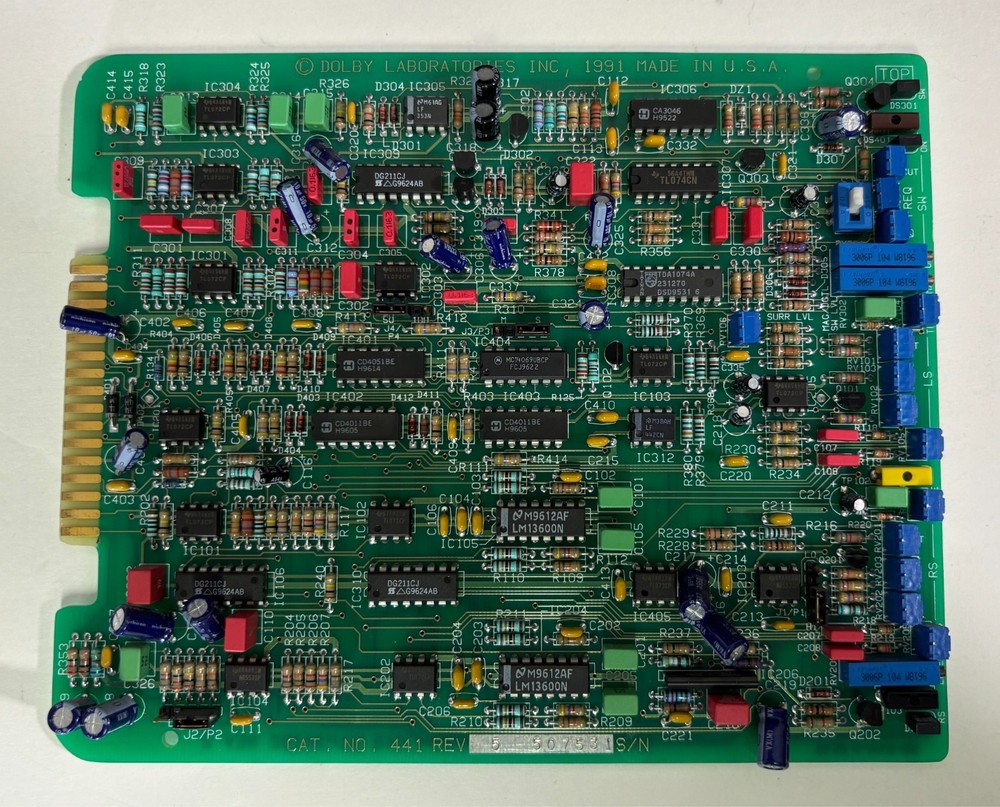 Dolby CP65 Cat. No. 441 Surround Equalization, Subwoofer ＆ SR•D Interface Card