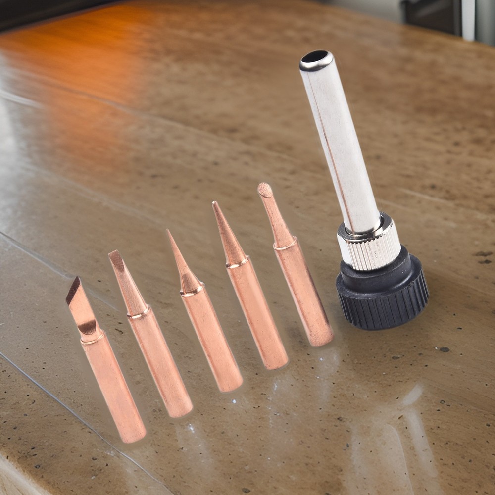 Reliable Copper Soldering Iron Tips 6pcs Tips for Professional Soldering Work