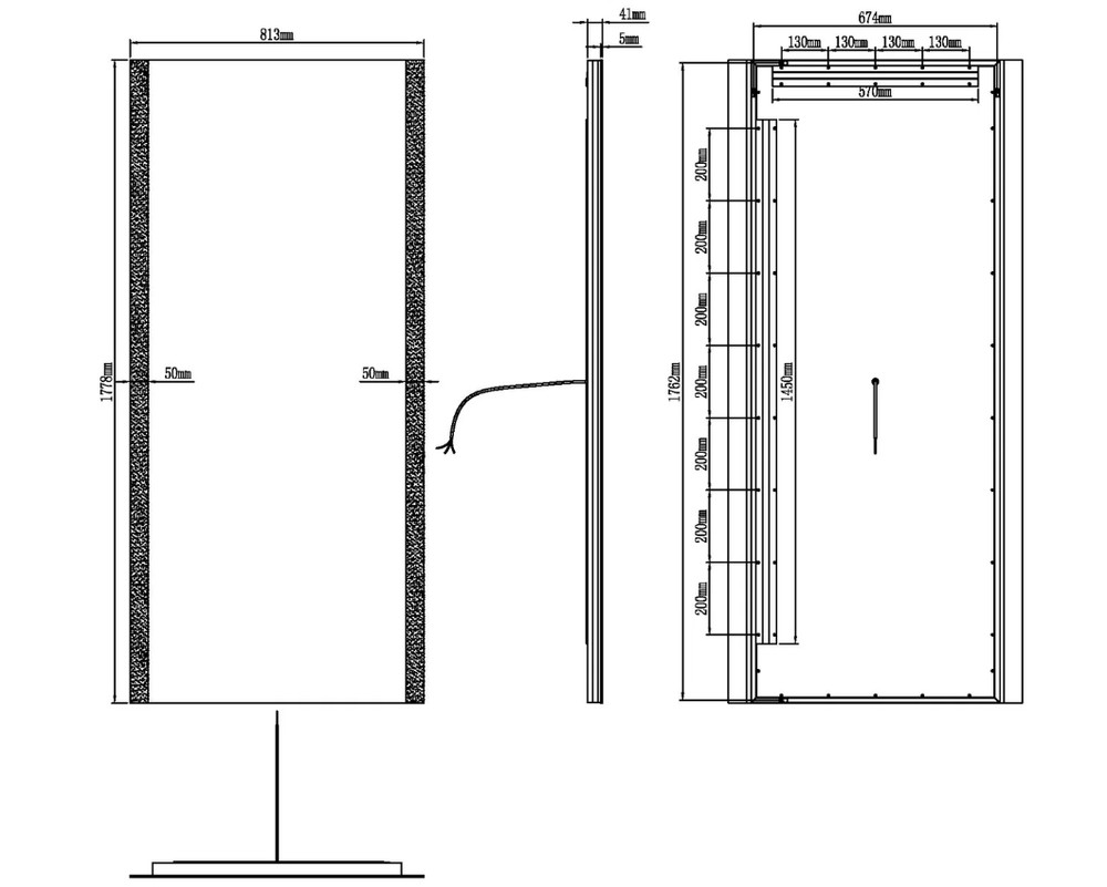 SABINE LED LIGHTED BATHROOM VANITY RECTANGLE MIRROR - 70 x 32