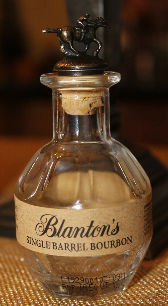 Miniature Blanton’s Single Barrel Bourbon Whiskey Bottle 50ml Mini EMPTY Display