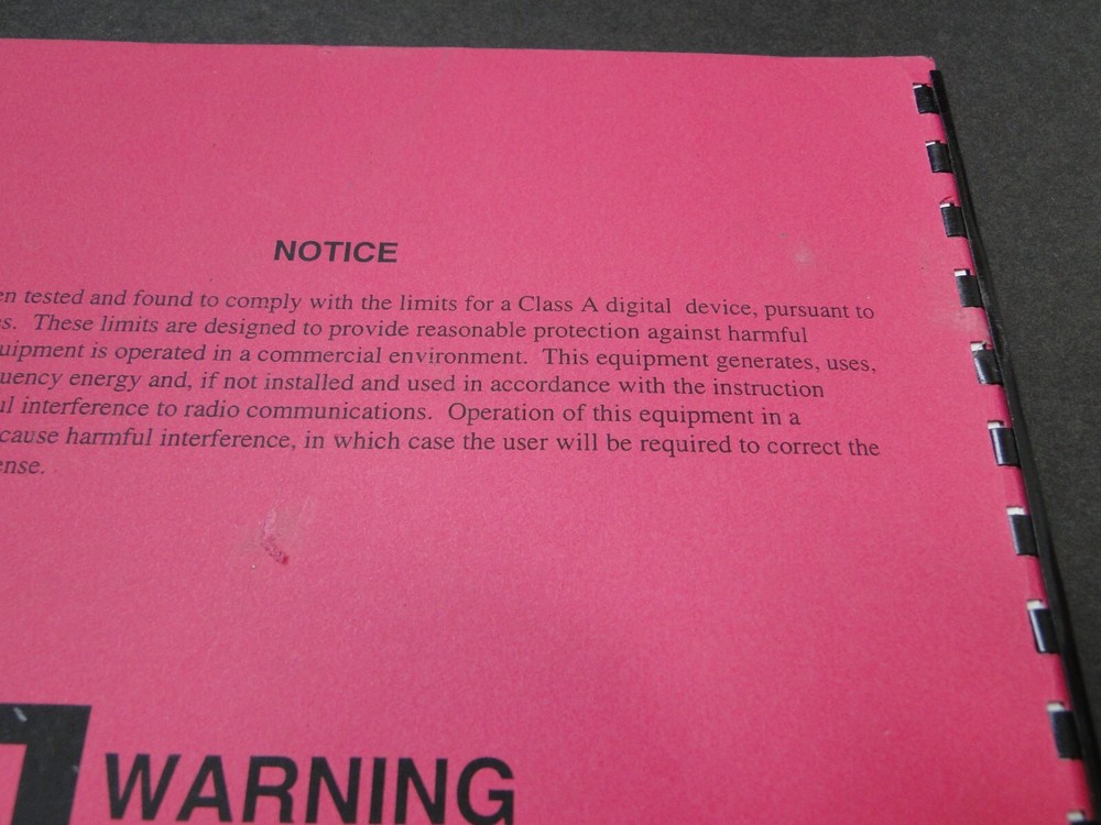 Vintage 1995 Capcom - Marvel Super Heroes Arcade Operators Manual