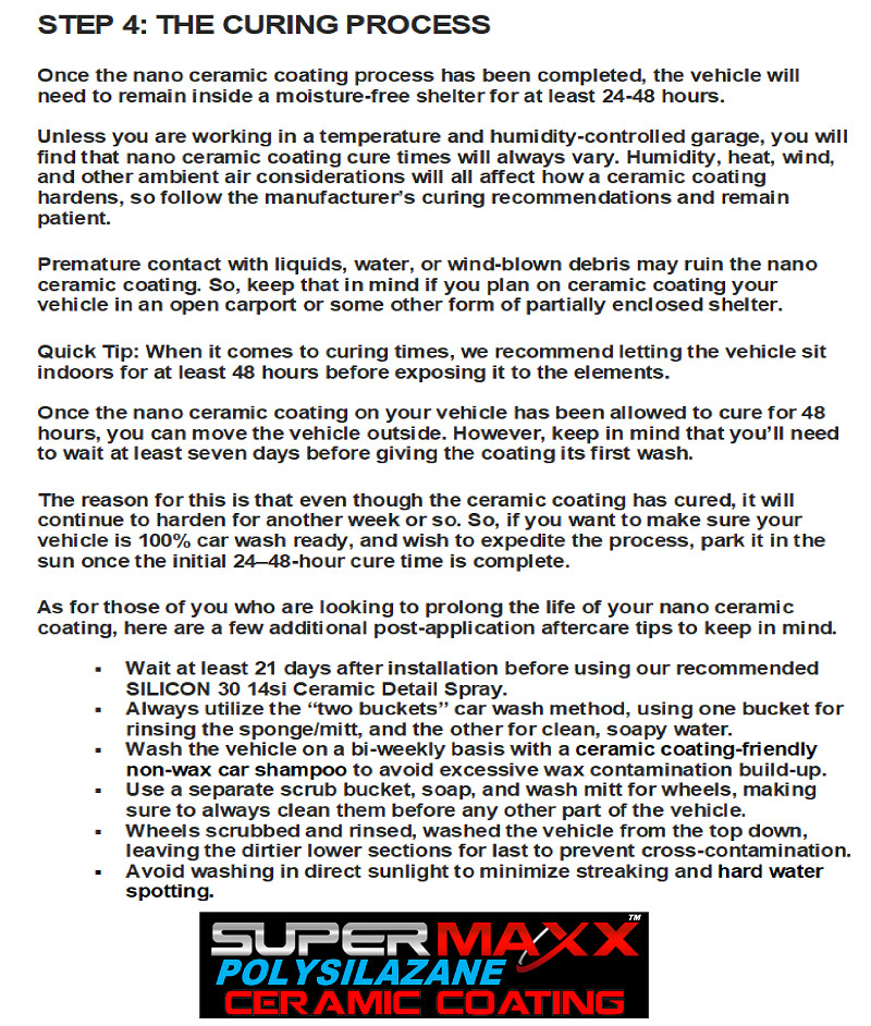 CERAMIC CAR COATING POLYSILAZANE "TRICURE TECHNOLOGY" ADVANCED PAINT "PROTECTION