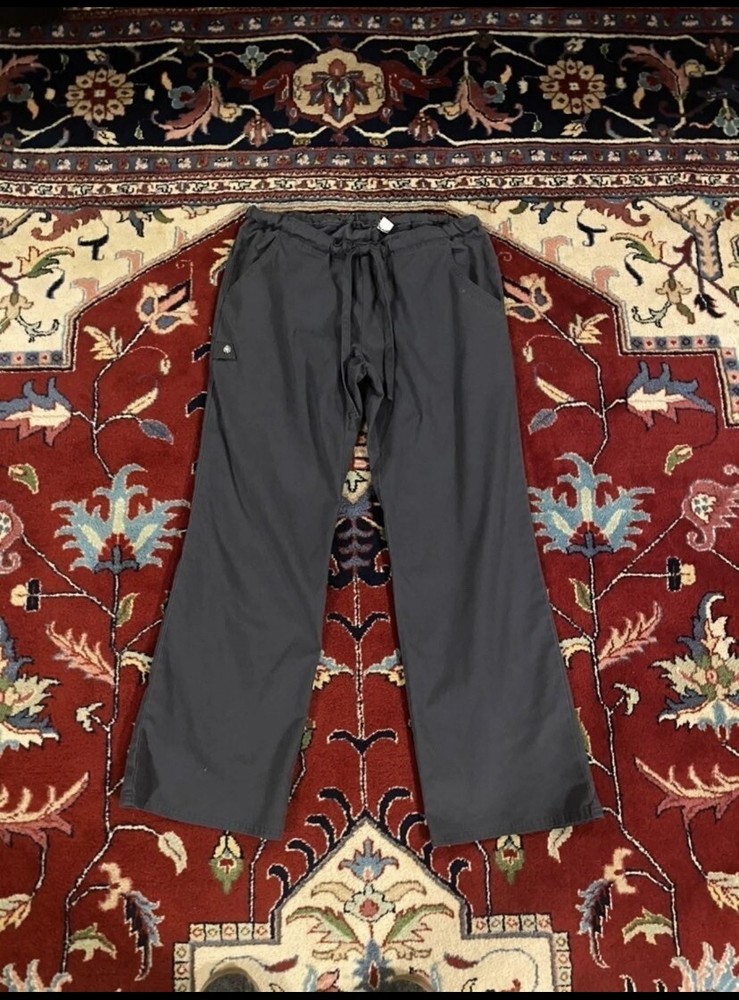 Cherokee Workware Core Stretch Charcoal Gray Scrub Set Small