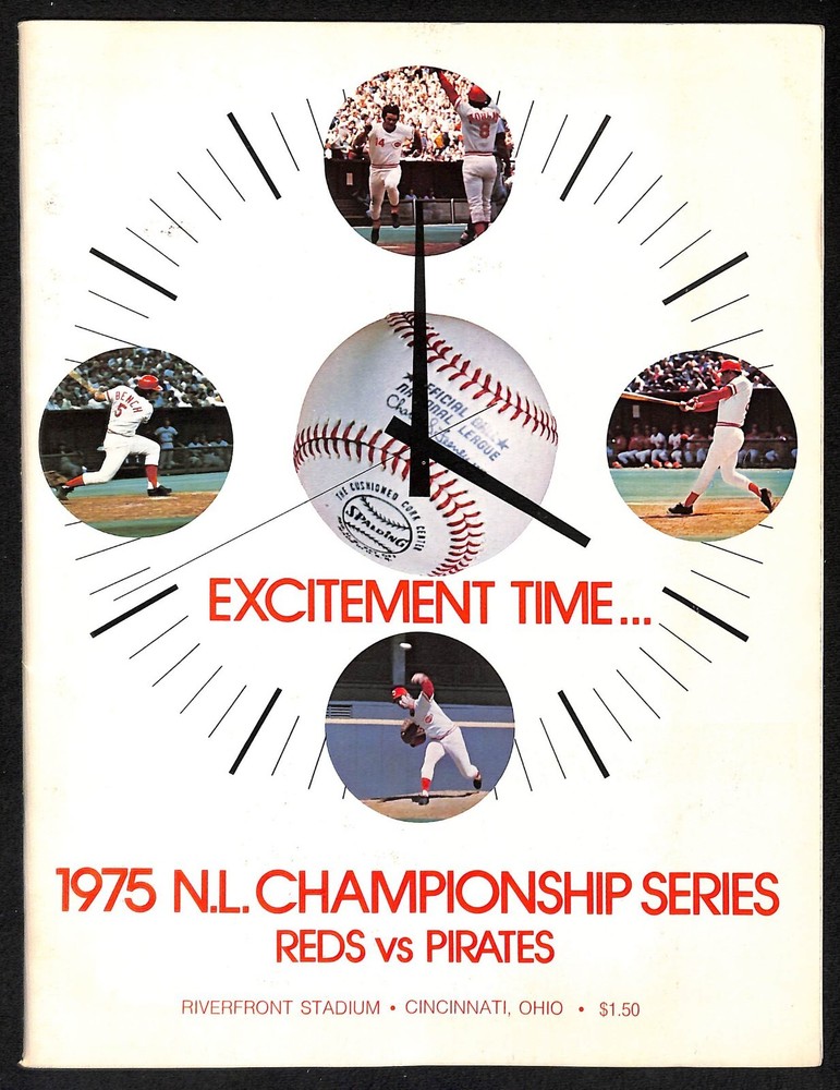 1975 NLCS  Program Pirates @ Reds Ex/MT