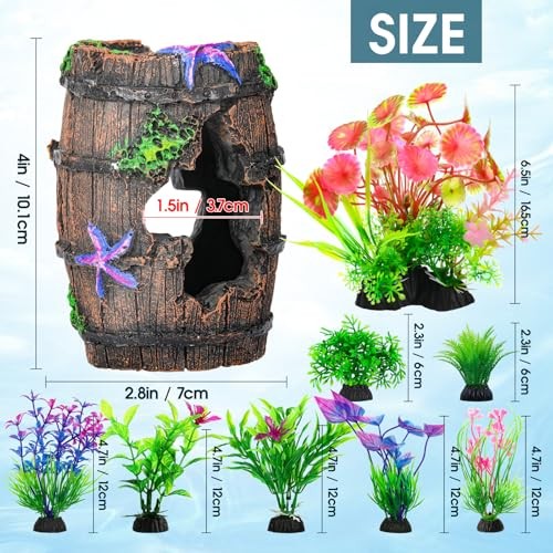 Fish Broken Barrel Decor Fish Tank Decorations Betta Fish Tank
