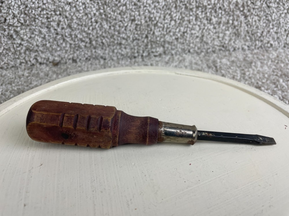 Vintage Wood Handle Flat Head Screwdriver