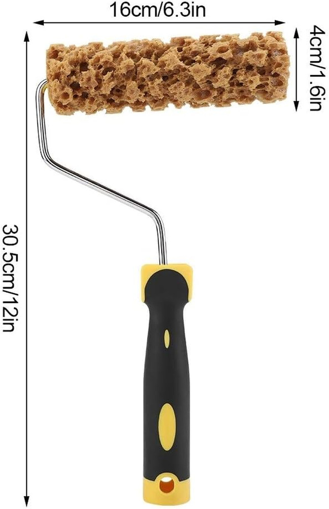 Texture Paint Rollers, 6" Texture Pattern Paint Roller Brush with Handle Decorat