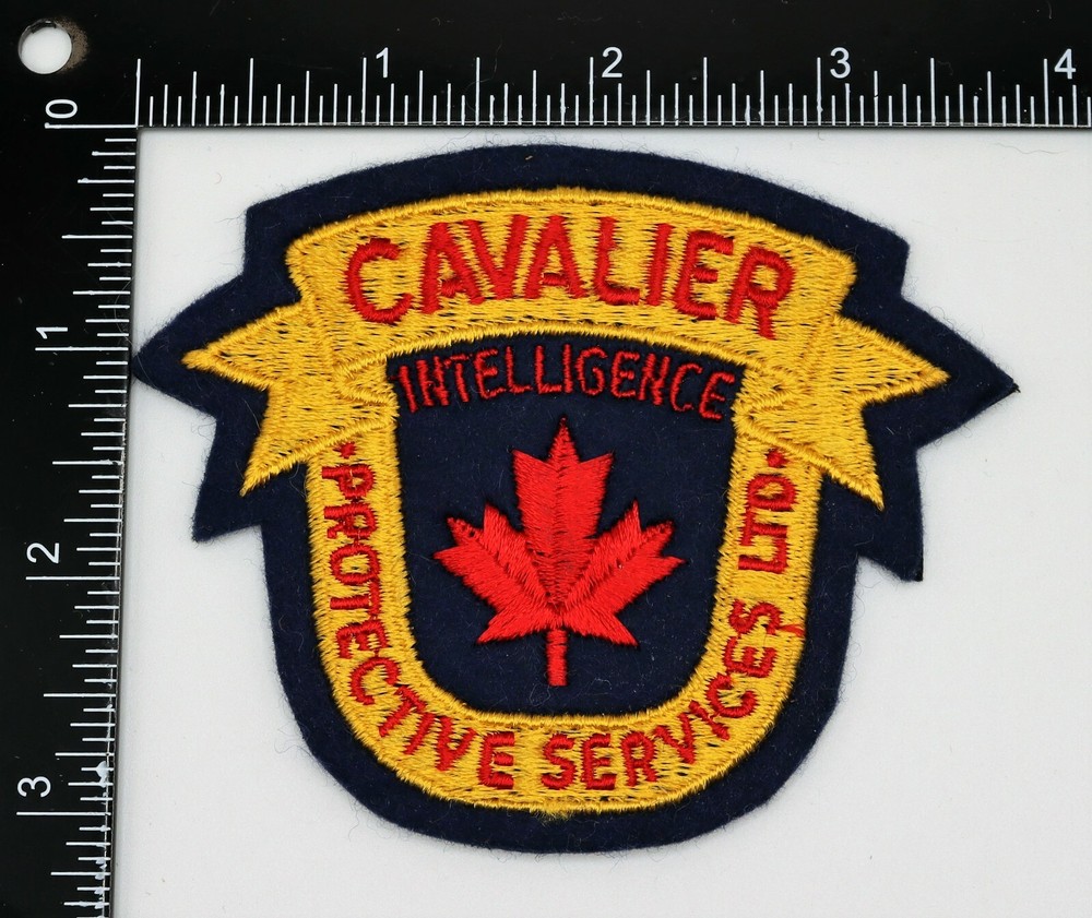 CAVALIER INTELLIGENCE PROTECTIVE SERVICES LIMITED PATCH Vintage CANADIAN
