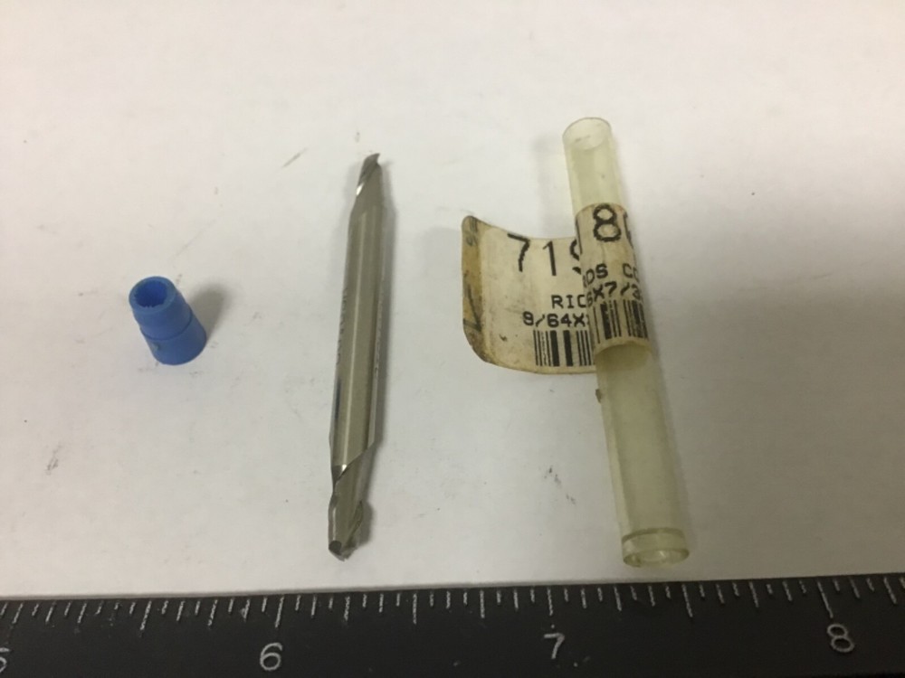 New Richards 9/64” Cobalt Double End 2 Flute Stub End Mill