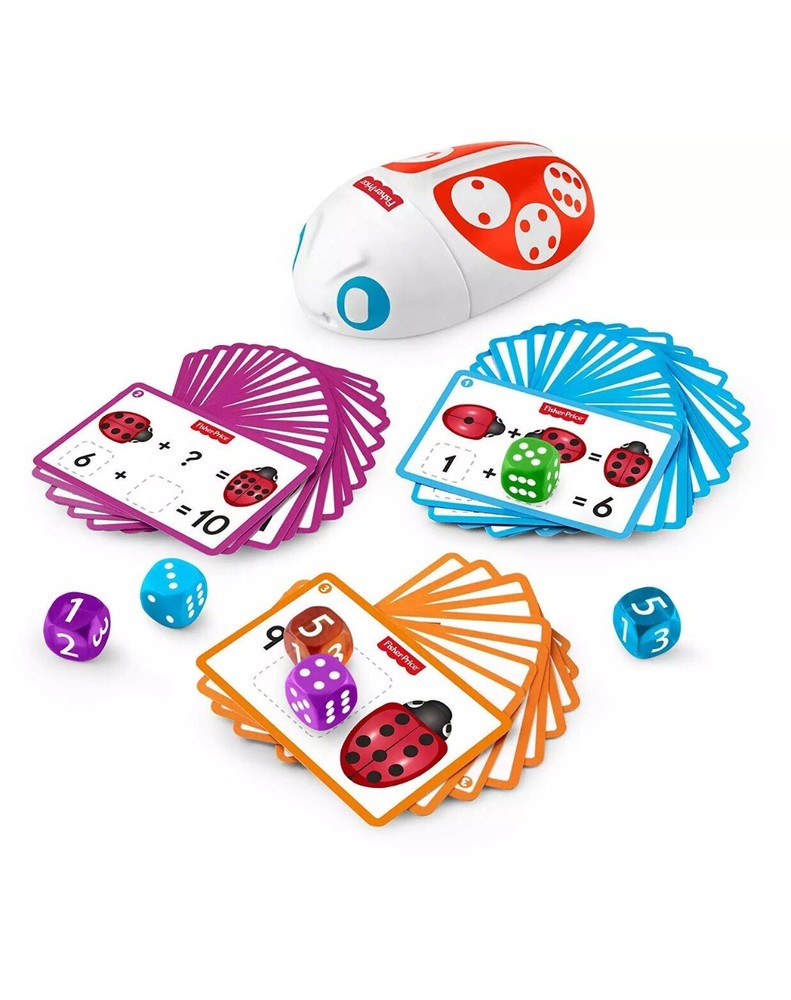 Fisher-Price Think,Learn Roll & Count Math Bug Teaching Toy 50+ Math Challenges
