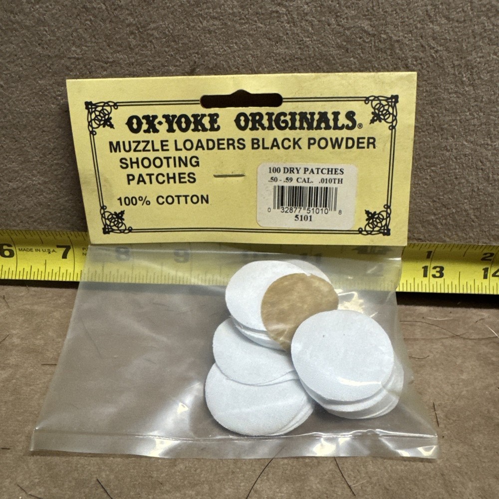Muzzle Loader Black powder Shooting Patches .50-.59 Cal .010 Th