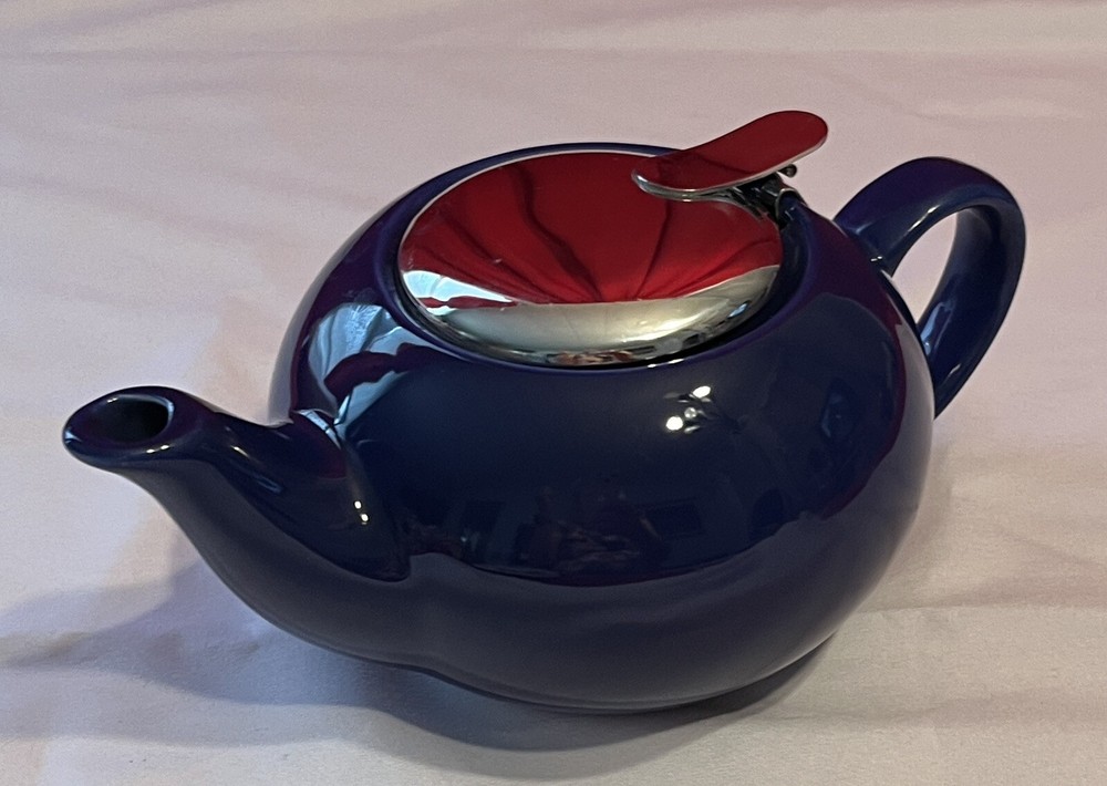 Certified International Colbalt Blue Teapot