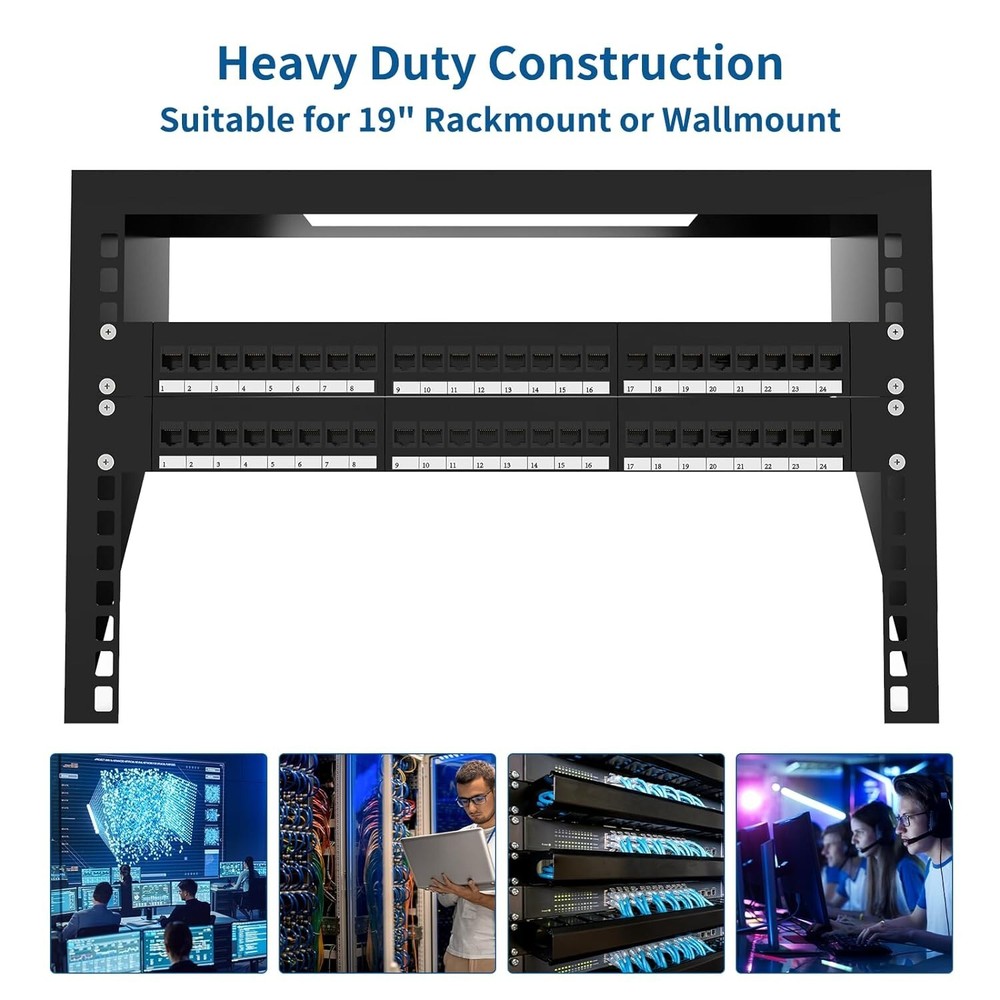 ZoeRax 24 Port Patch Panel with Inline RJ45 CAT6 Coupler Patch Panel 19 Inch