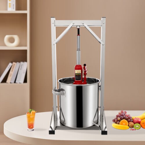 5.8Gal Fruit Wine Press, Manual Stainless Steel Cider Press with Hydraulic Jack
