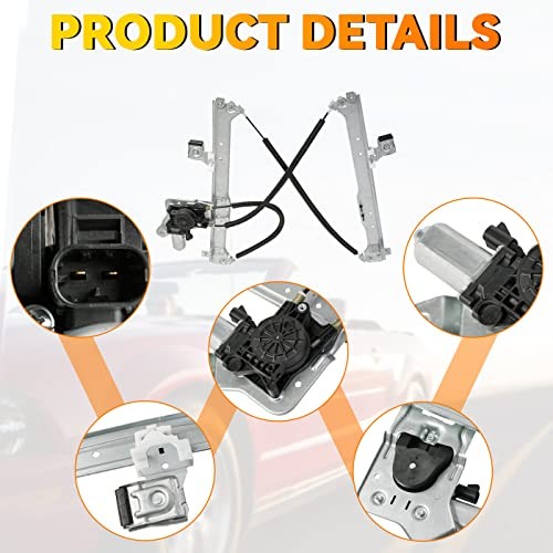 Rear Left Driver Side Power Window Regulator with Motor Rear Left (Driver) Side