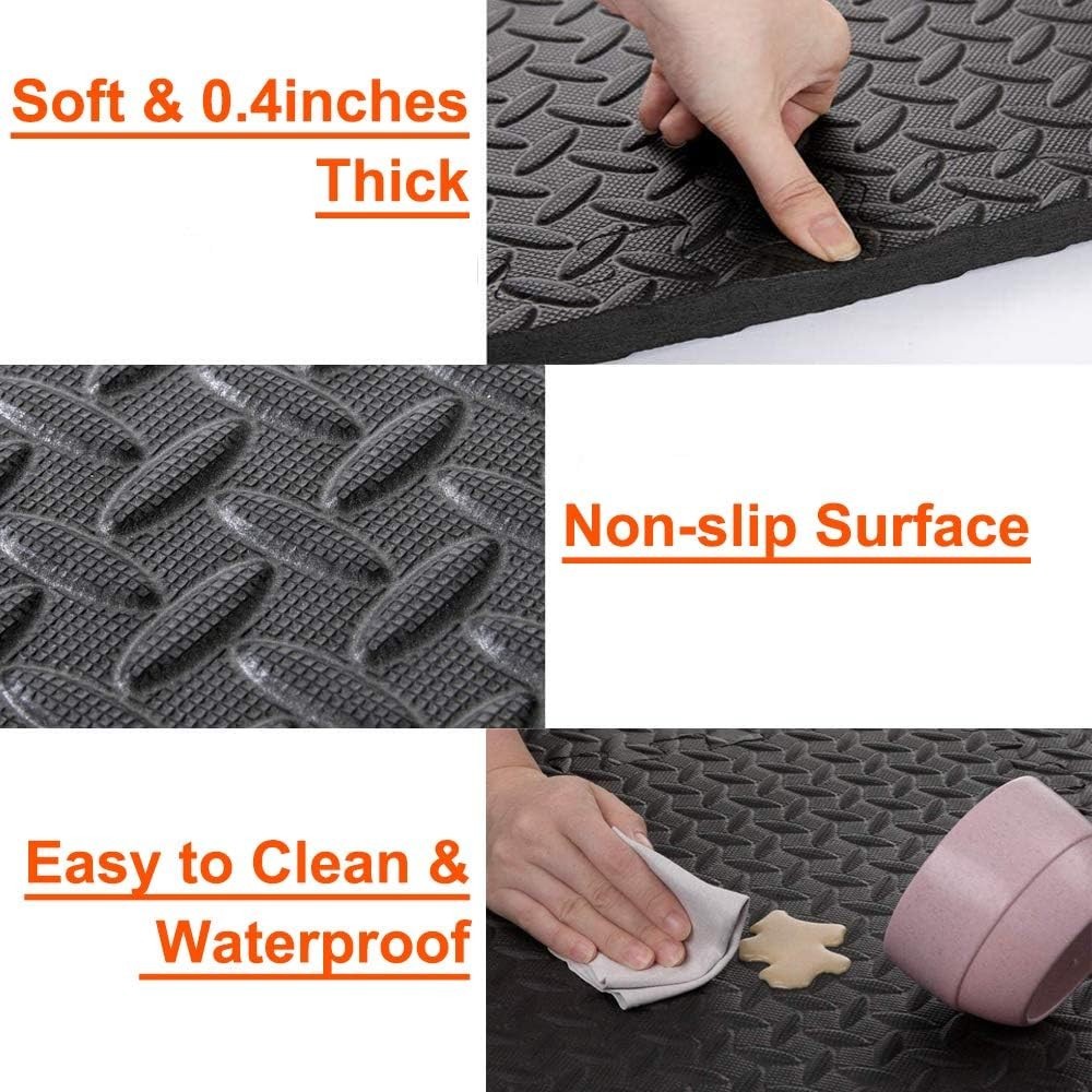 Versatile 20 SQ.FT EVA Foam Interlocking Exercise Mats - Easy Clean & Durable