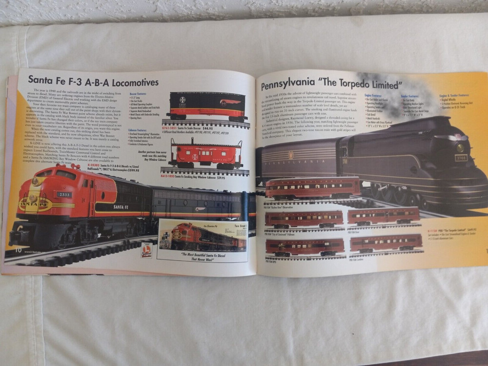 K-Line Electric Trains 2001 Third Edition Catalog Excellent Condition
