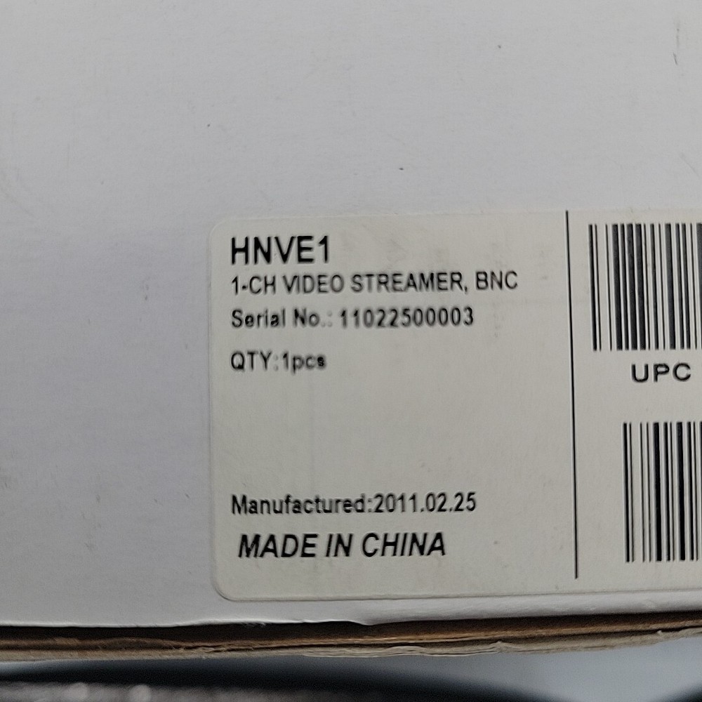 Honeywell Video HNVE1 Single Channel Network Encoder