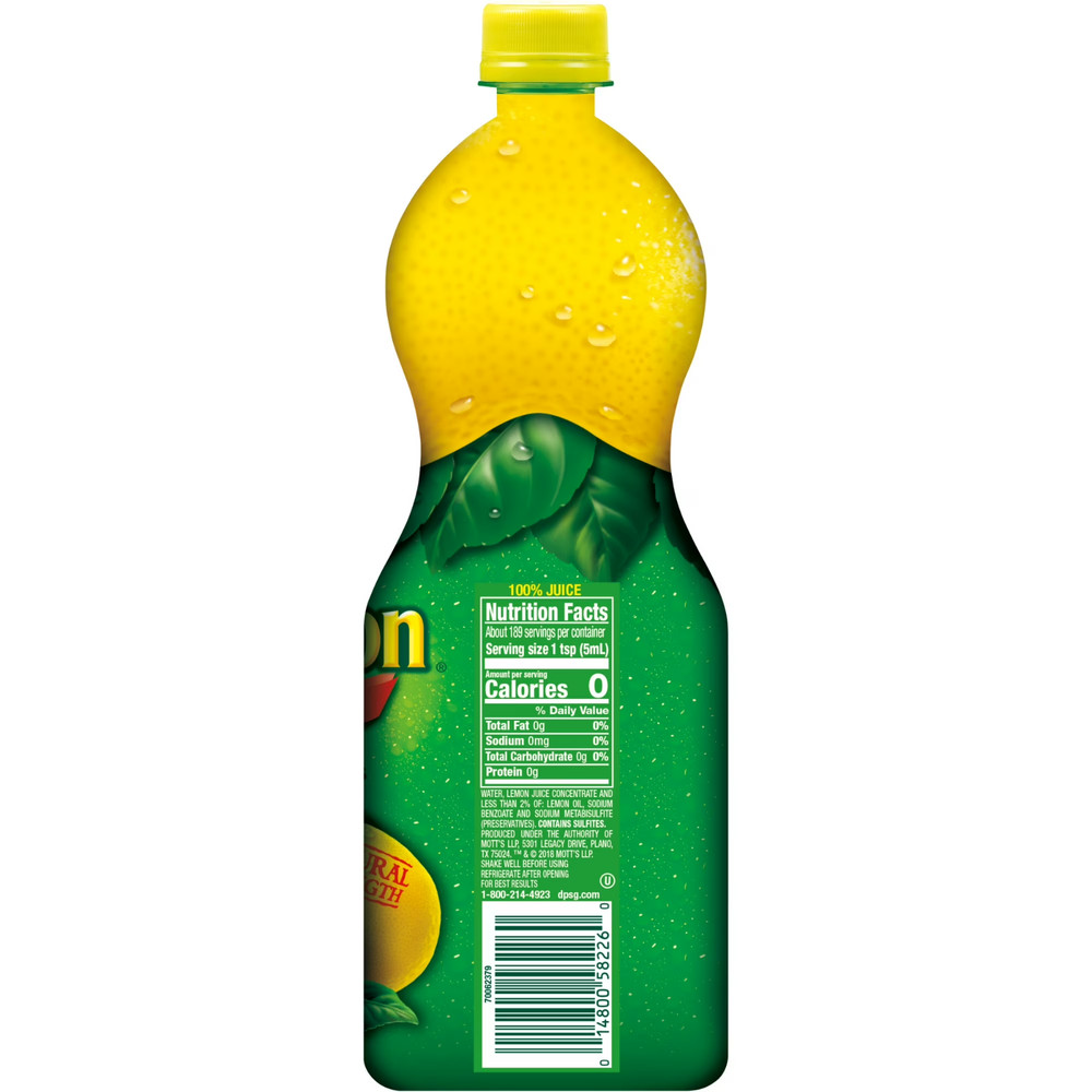 (2 pack) ReaLemon 100% Lemon Juice, 32 fl oz bottle