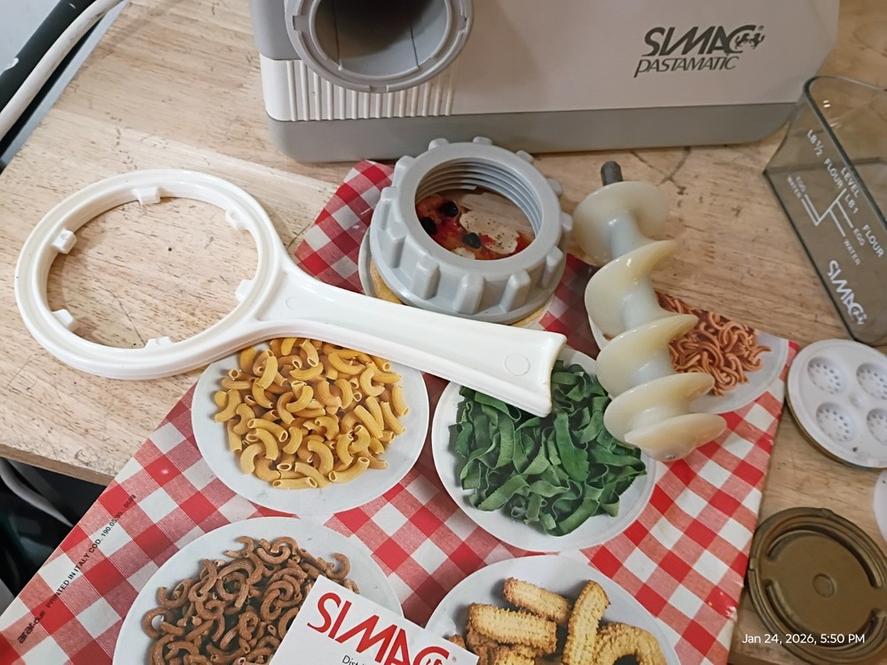 Simac PASTAMATIC Mx700 Electric Automatic Pasta Maker **All Accessories **EUC