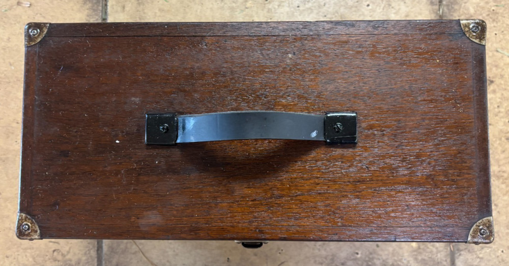 Antique Mahogany Engineers Toolbox/Cabinet - no key.