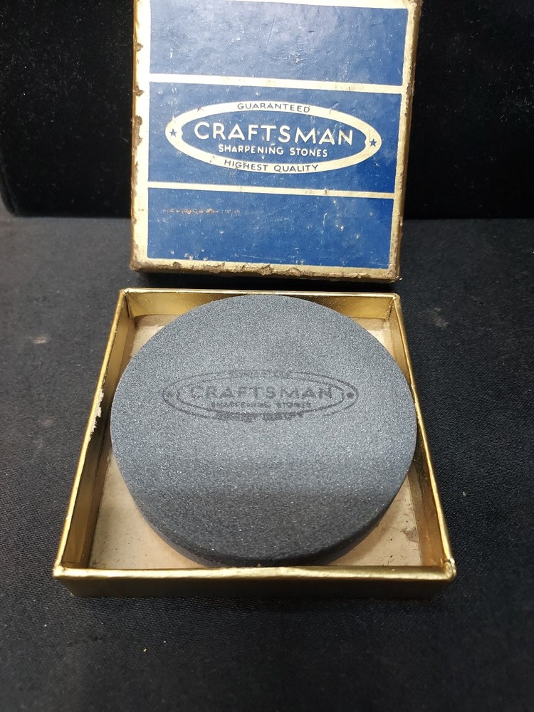 Vintage Craftsman Combination Axe & Tool Sharpening Stone in Original Box #6450