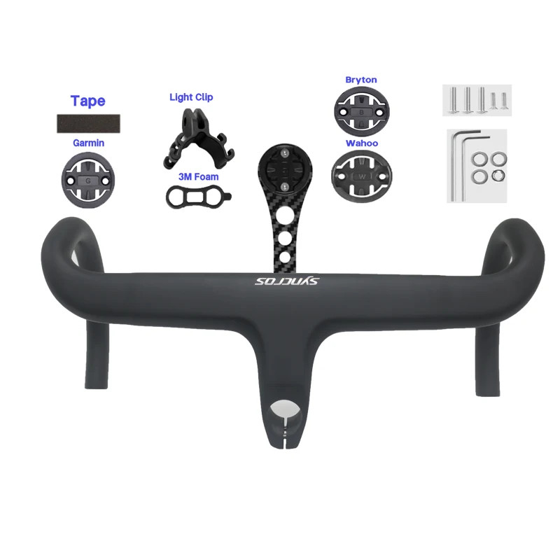 Road Bicycle Full Internal Cable Integrated Carbon Handlebar Stem with Spacers