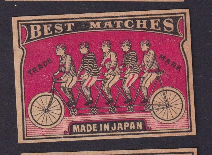 Old    Matchbox  label  Japan BN177064   Cycle Man