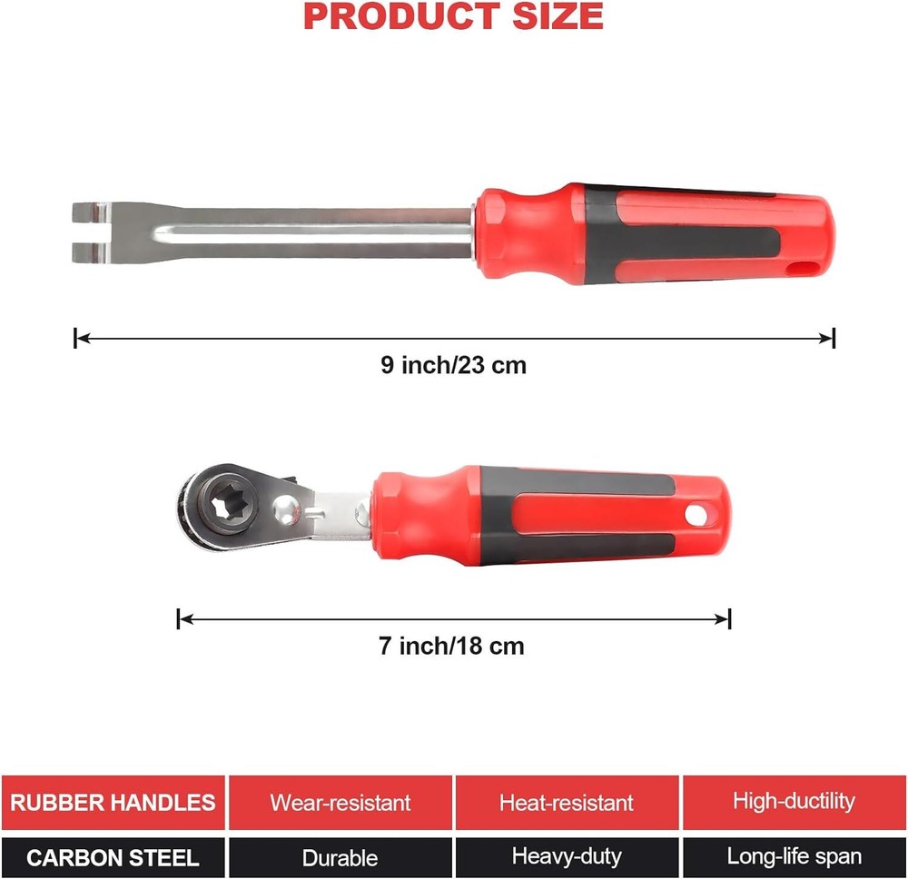 2-Piece Automatic Slack Adjuster Release Wrench –Fork End Double Square Car Tool