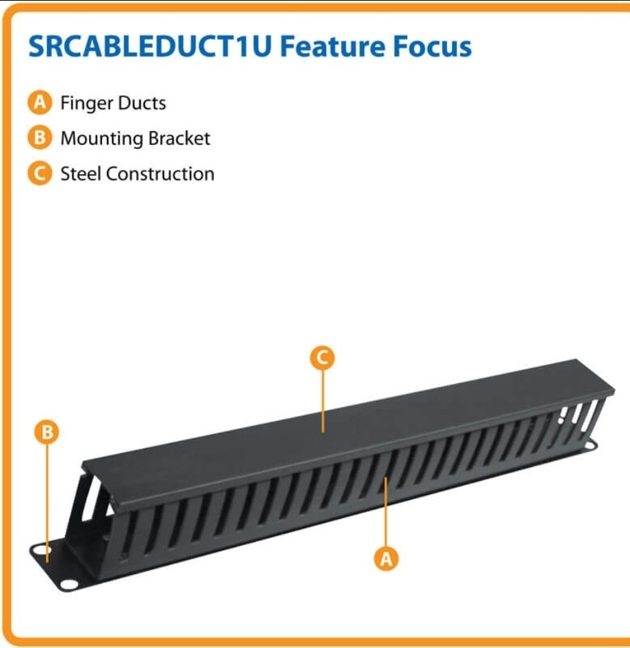 Tripp Lite SRCABLEDUCT1U (37332142962) Rack / Mount / Accessories