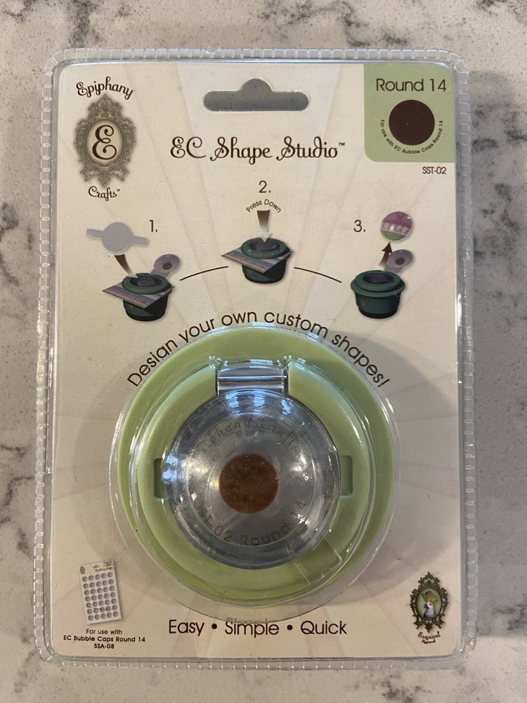 Epiphany Crafts EC Shape Studio Round 14 SST-02 Button Tool Punch New