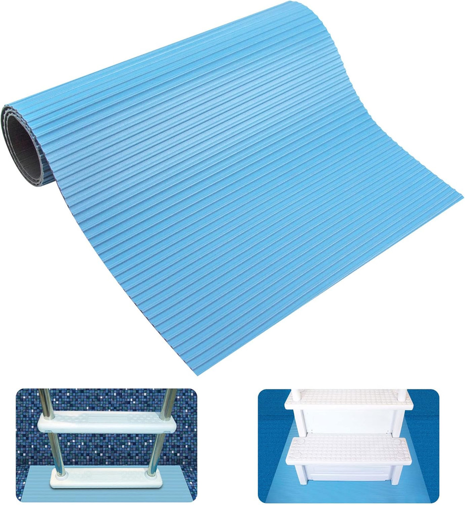 HYDROTOOLS Protective Pool Ladder Mat for above Ground Pools – Safety & Stabilit