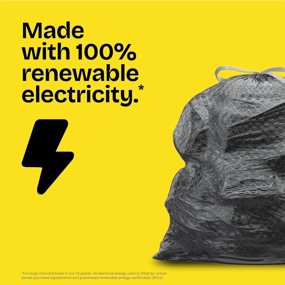 ForceFlex 30 Gallon Trash Bags, 50 Count – Unscented & Durable Drawstring Design