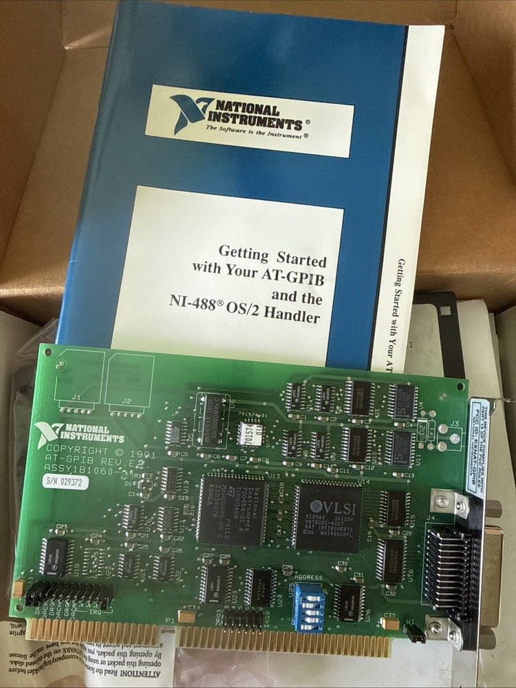 NATIONAL INSTRUMENTS AT-GPIB CONTROLLER CARD With Manuals N Software Box