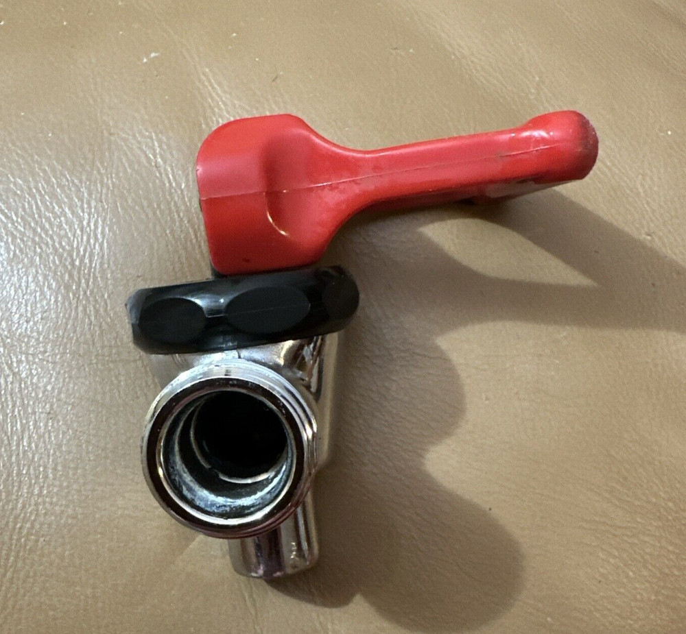 Faucet 07094 Hot Water for Bunn, Red Handle, Self Locking