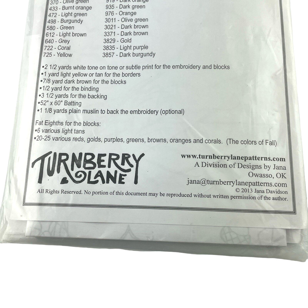 Jana Davidson Quilt PATTERN Feels Like Fall 060514