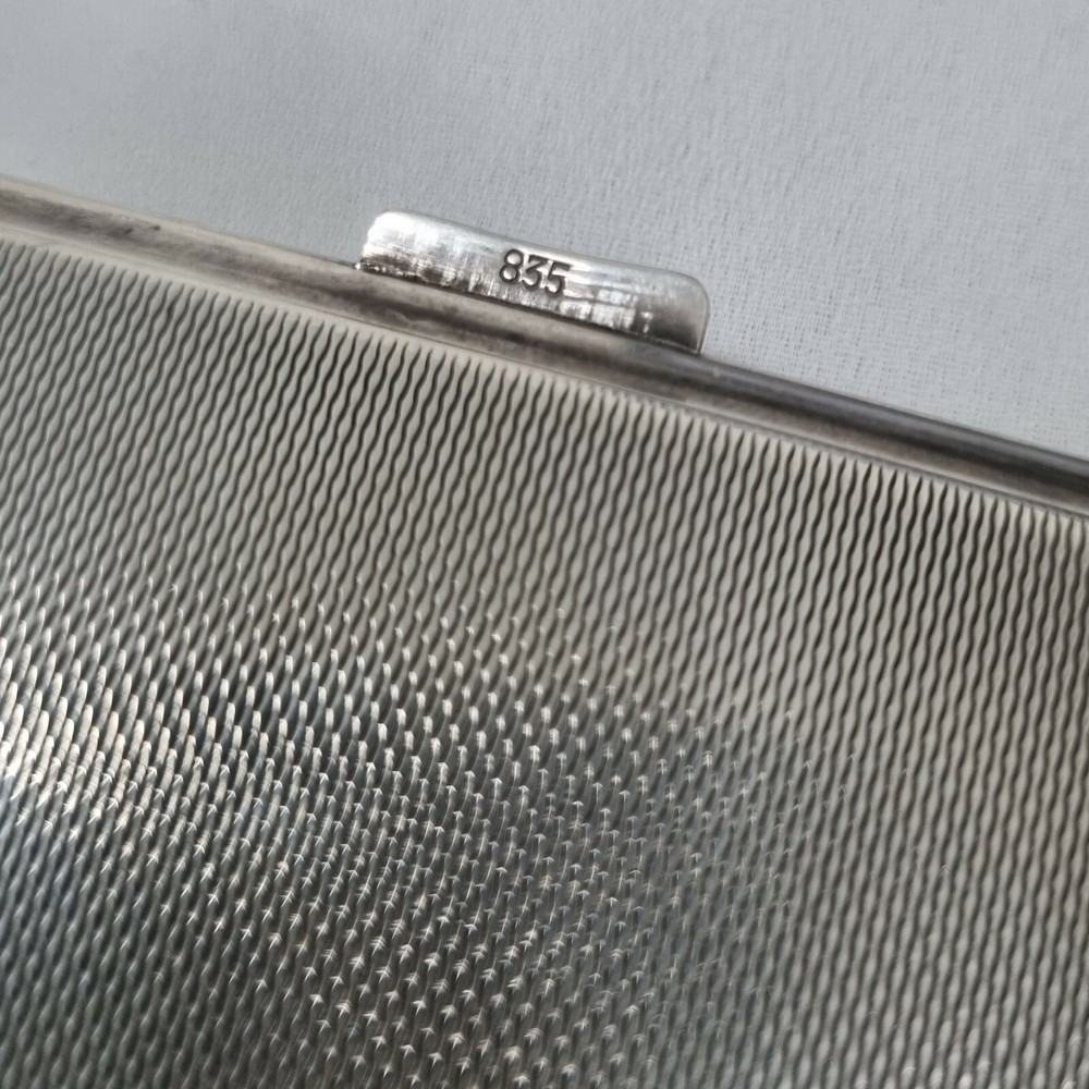 Vintage Antique Silver 835 Cigarette Box - Fast Shipping
