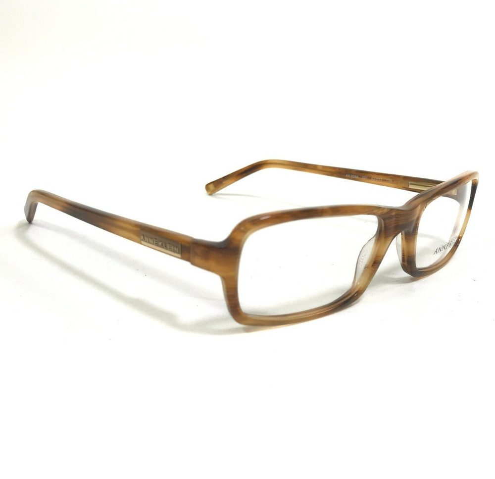 Anne Klein Eyeglasses Frames AK 8088 221 Brown Horn Rectangular 52-17-135
