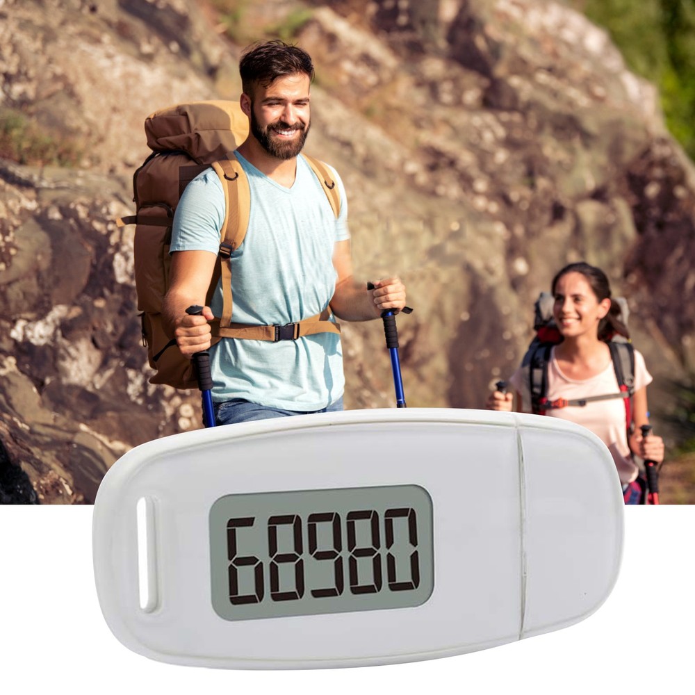 3D Sensor Pedometer Step Counting Device With Blue Backlight Clip-on DCJO