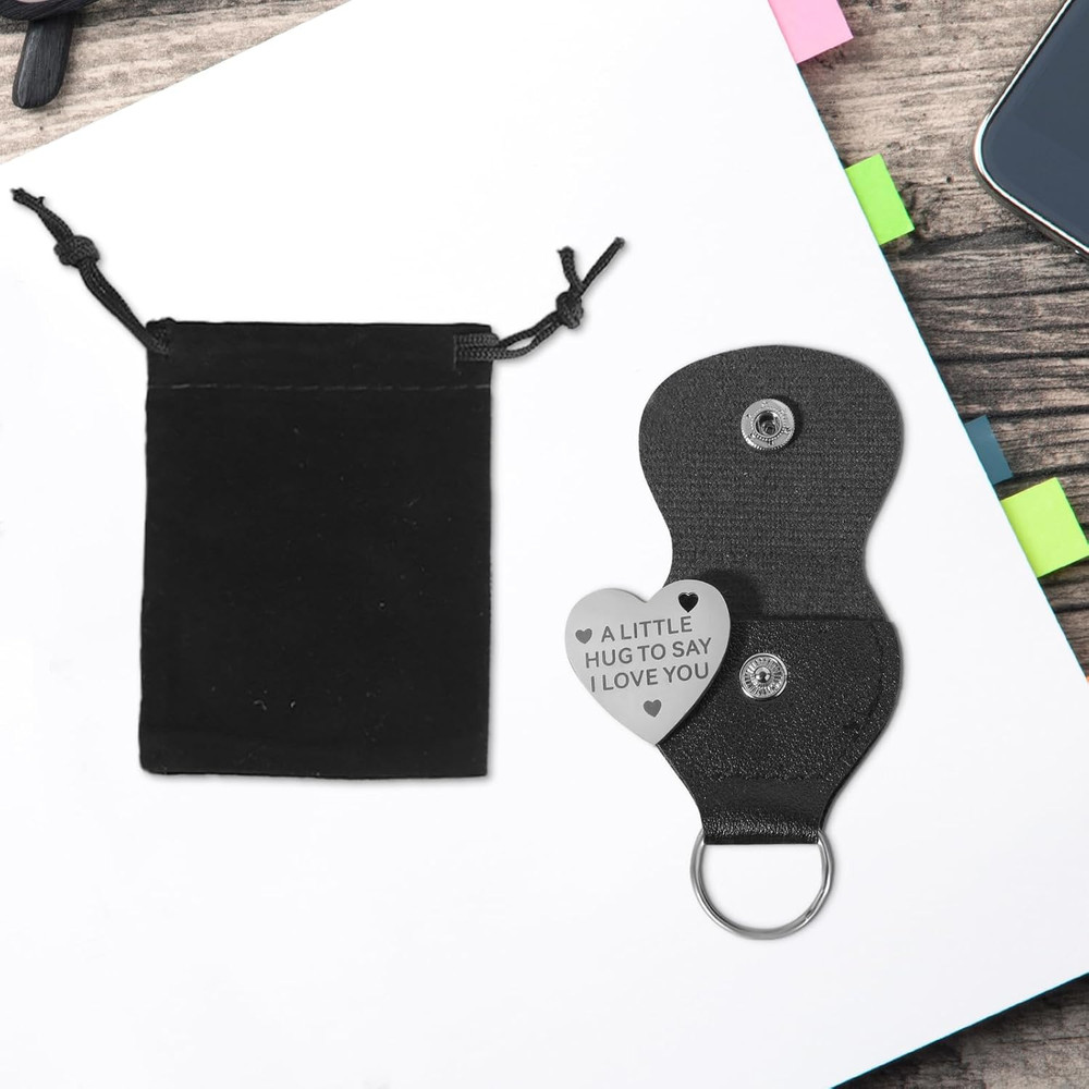 Pocket Hug Token - Double Sided Long Distance Relationship Keepsake Stainless St
