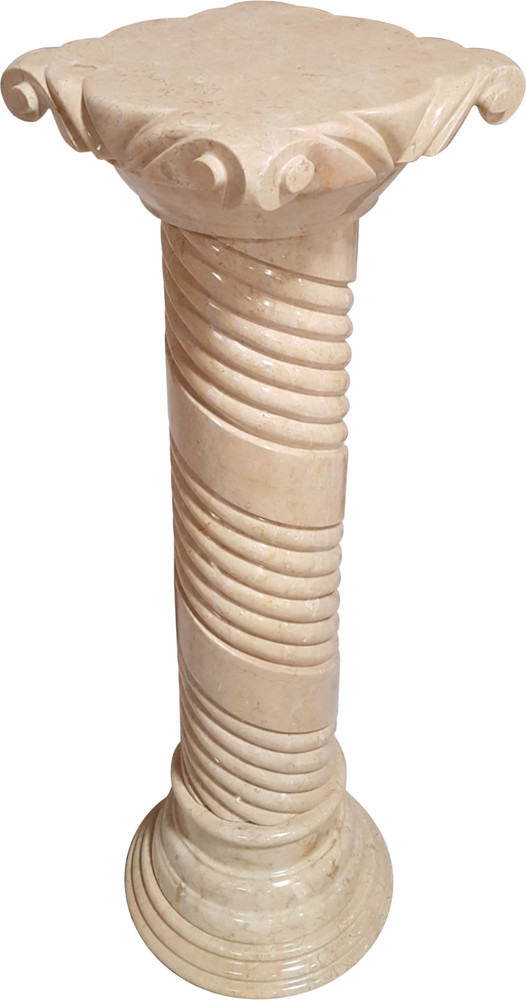 Solid Marble Pedestal Column Spiral 43" Tall. Pickup Only.