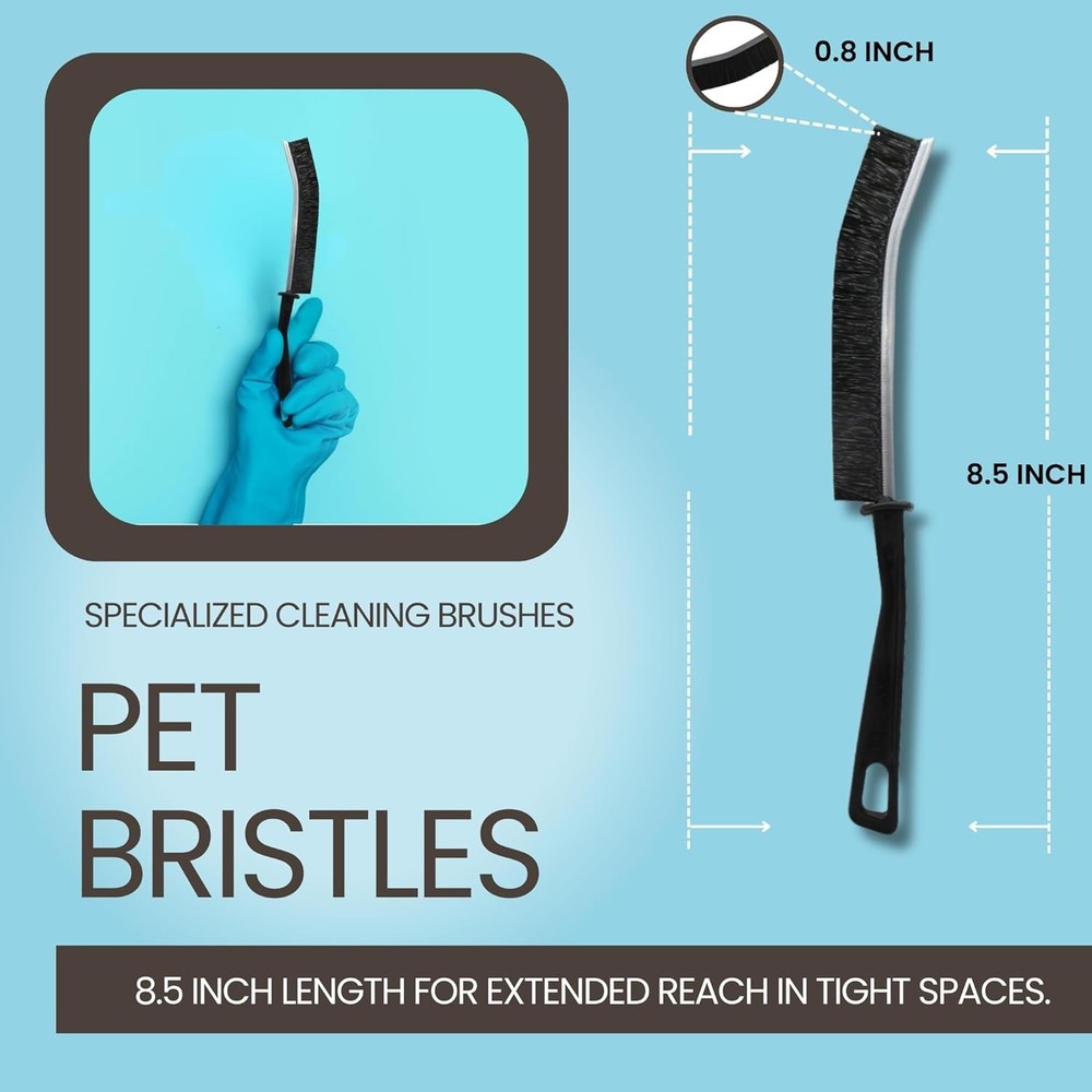 Compact Ergonomic Scrubbing Brush for Deep Cleaning Bathroom & Kitchen Gaps