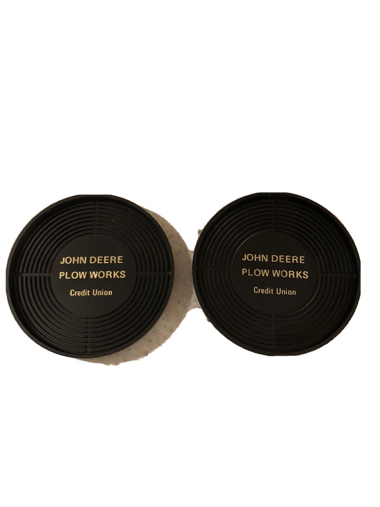 John Deere plow works drink coasters