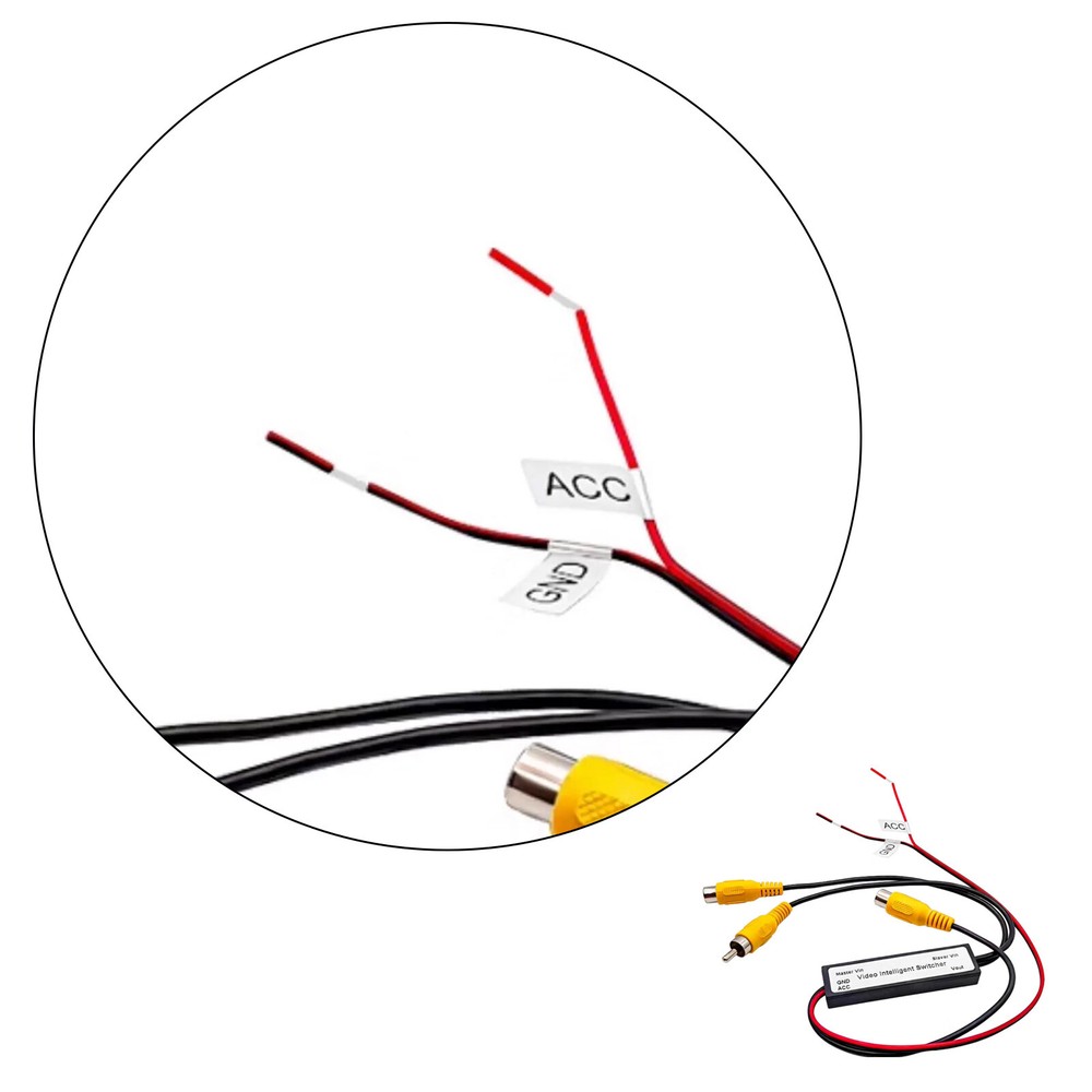 Intelligent Car Video Switch 2 to 1 RCA – Automatic Rear & Front Camera Input