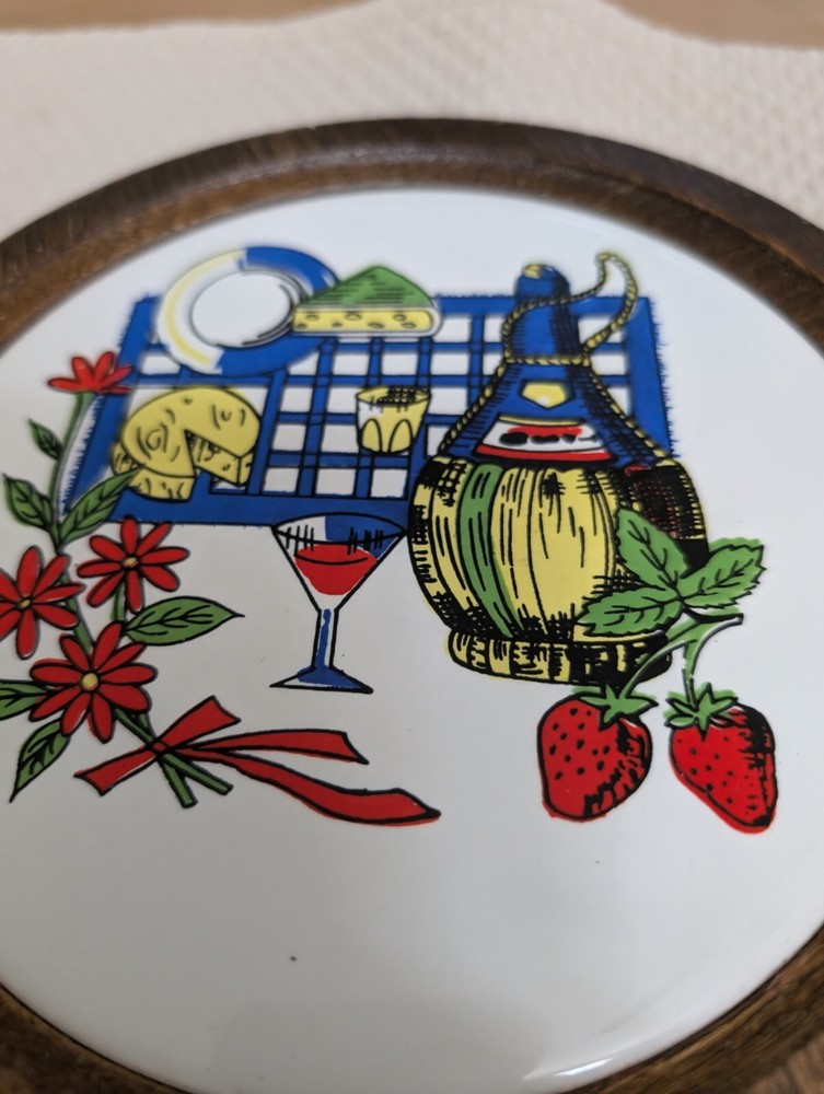 Vintage Hot Plate Ceramic Tile Trivet