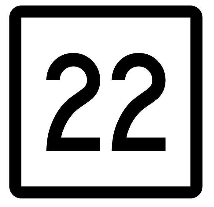 Connecticut State Highway 22 Sticker Decal