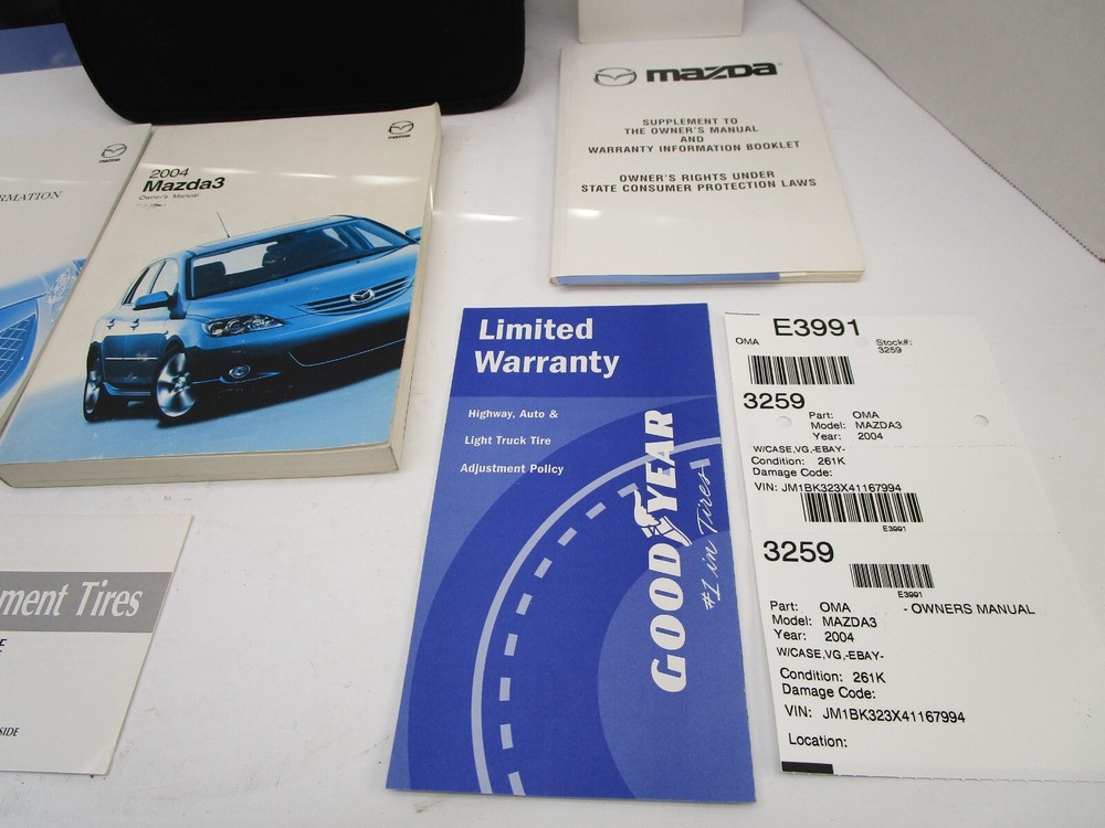 04 MAZDA 3 OWNERS MANUAL OEM