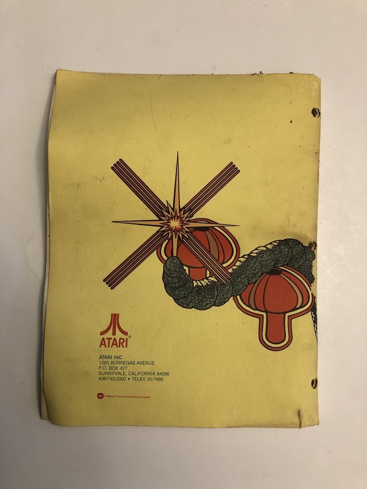 Centipede Arcade Video Game Manual - Atari