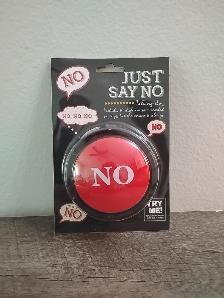 "Just Say No" Talking Box - 10 Different Recorded Sayings Push Button Gift Toy